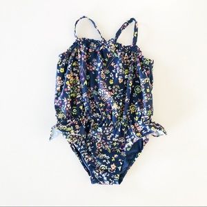 Gap Navy Blue Floral Swimsuit